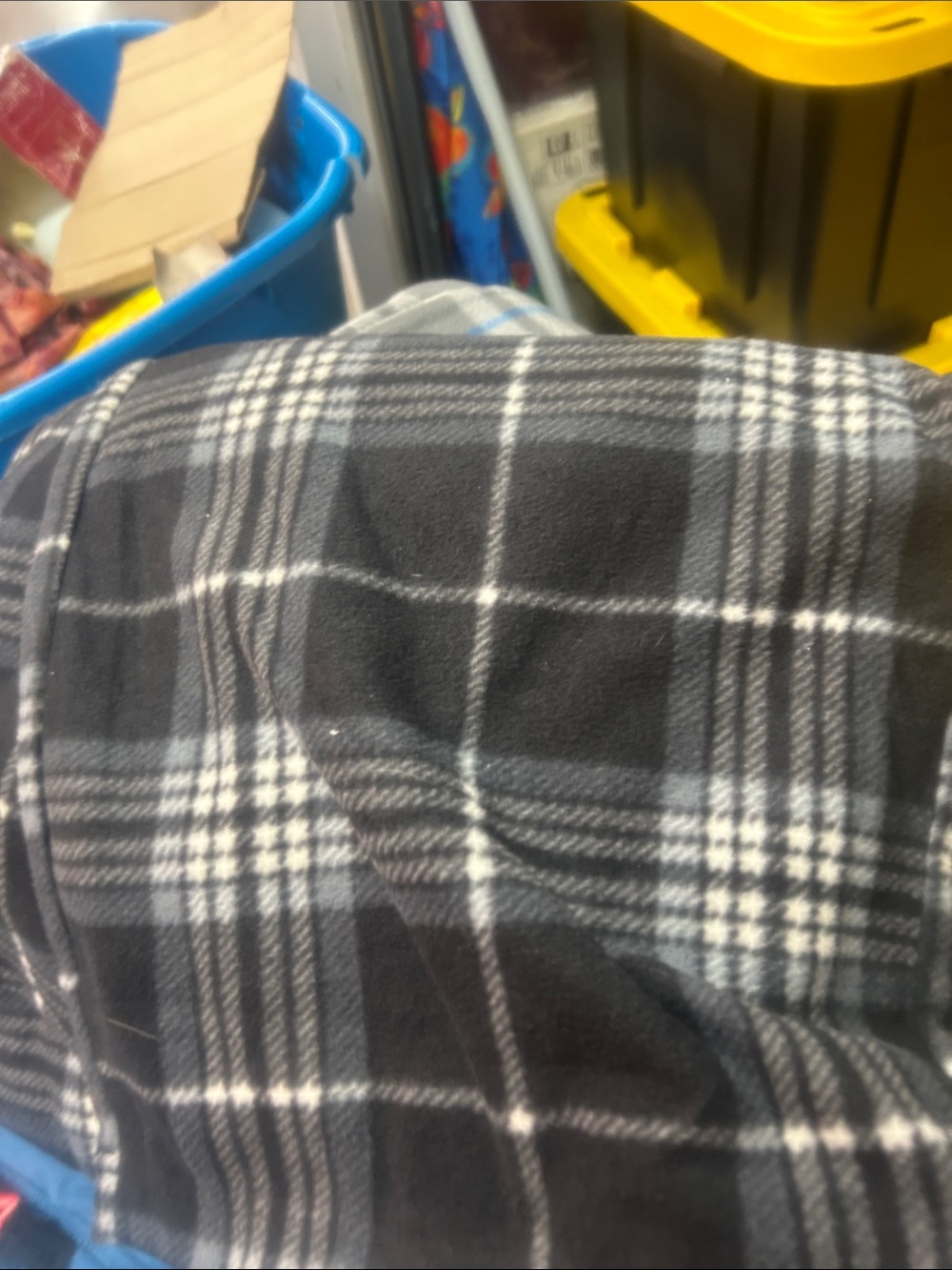 NWT Sz XXL black plaid fleece pajama pants by Sonoma